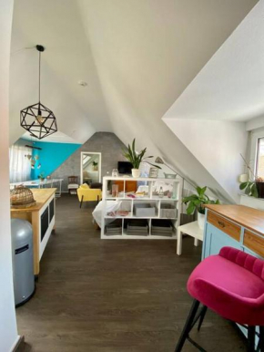 Light flow stylish attic house. m. balcony